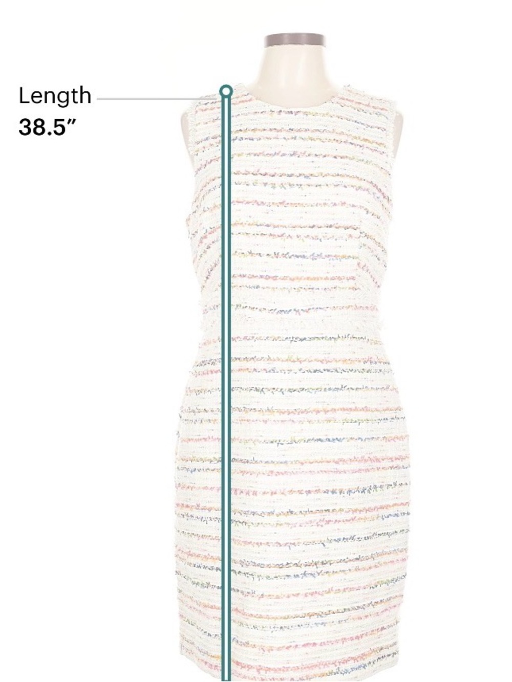 J. Crew Tweed Sheath Dress Multicolor Sleeveless Knee Length - Picture 7 of 7